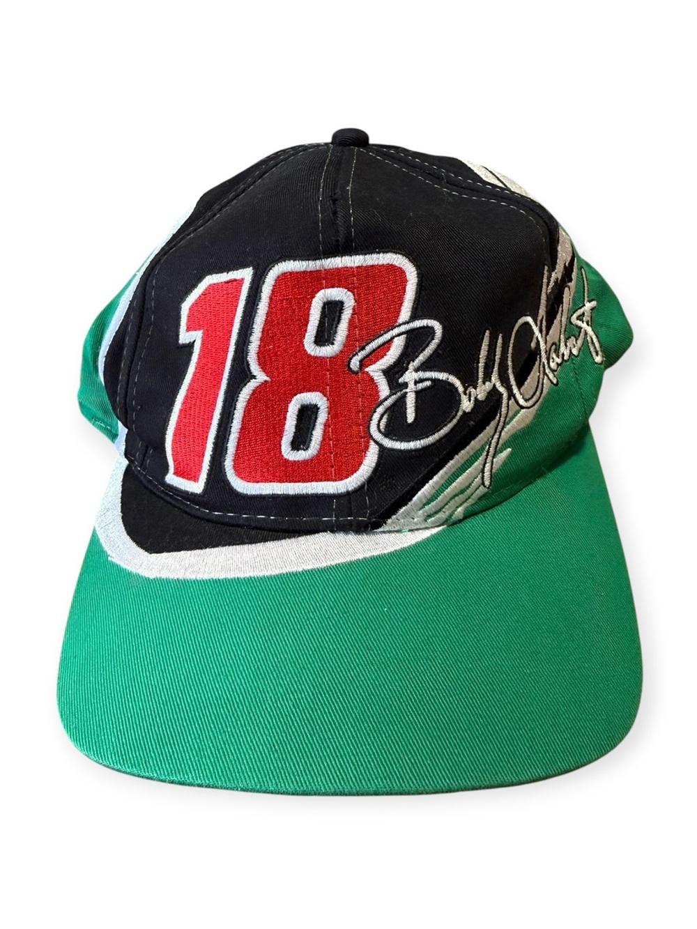Chase Authentics Bobby Labonte 18 Interstate Batteries NASCAR Snapback Hat Green